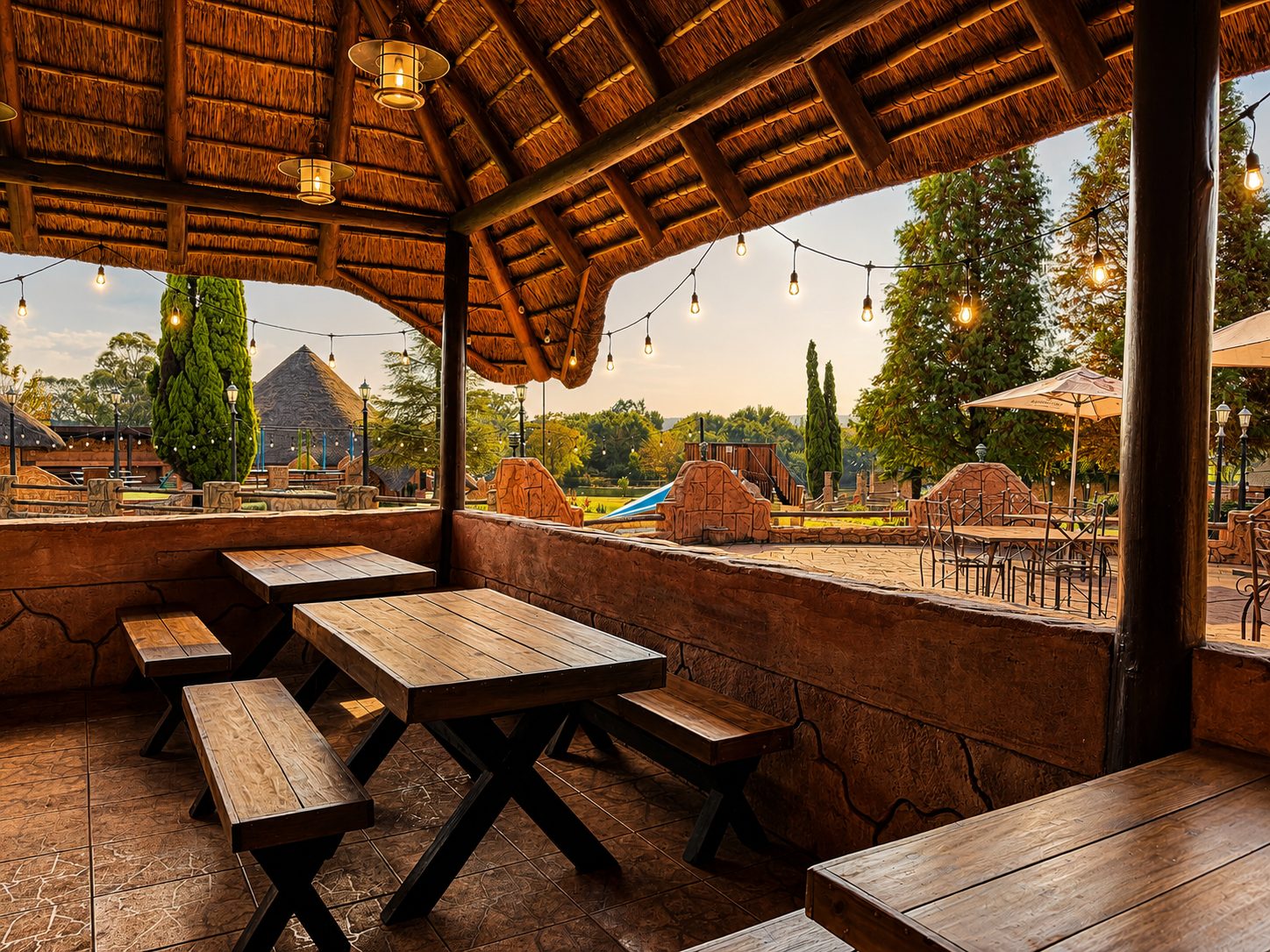 Outdoor patio seating